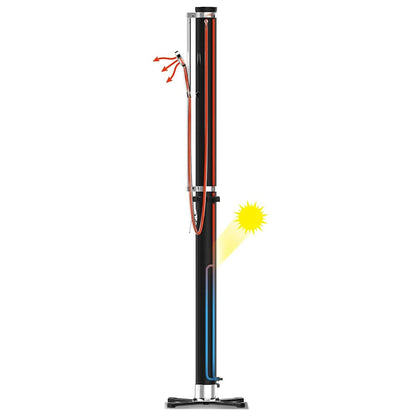 Solar Flow Outdoor Shower Black 20 L