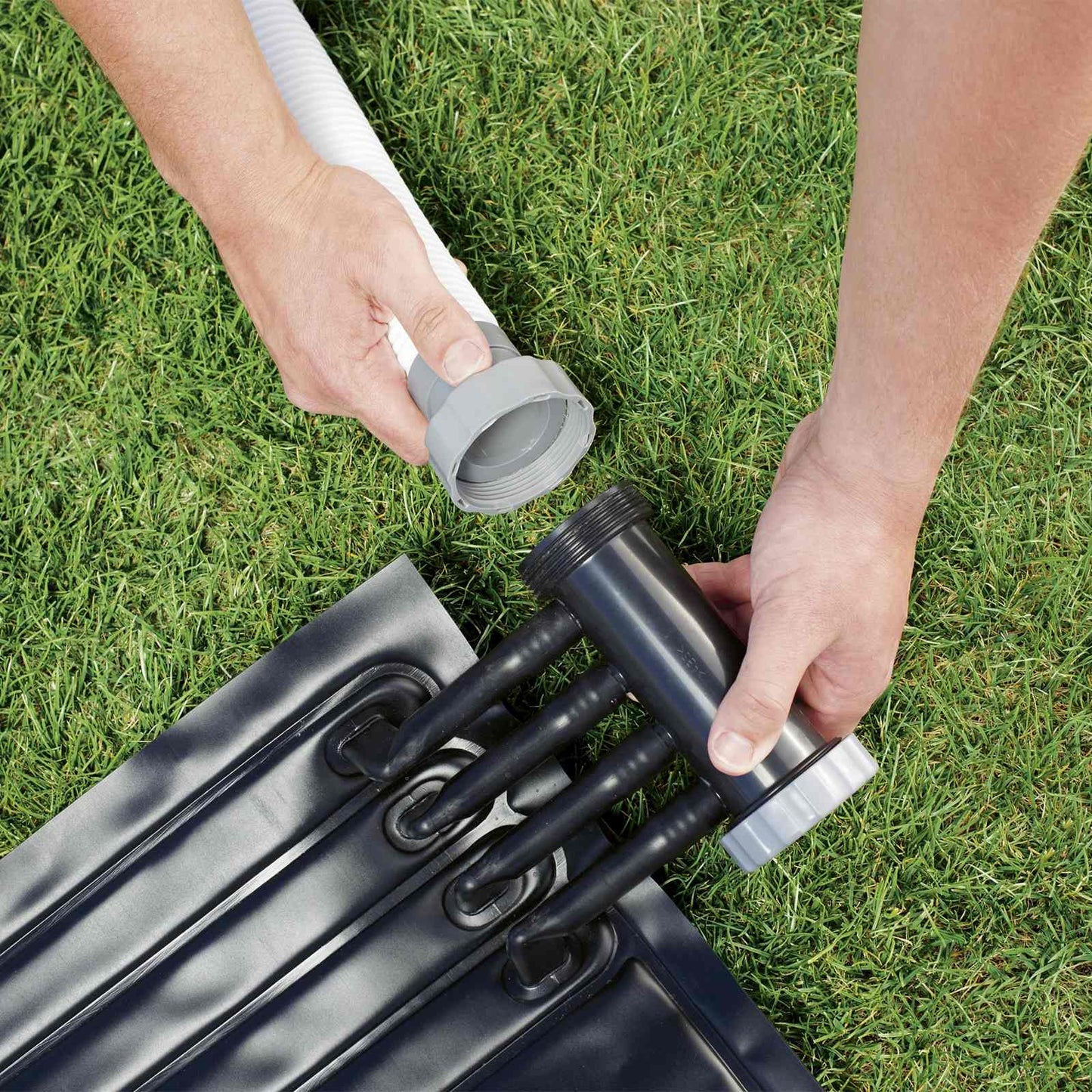 Solar Pool Heating Mat Black 110 x 171 cm PVC