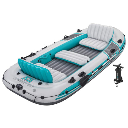 Inflatable Boat Grey and White 3.64 x 1.66 m PVC
