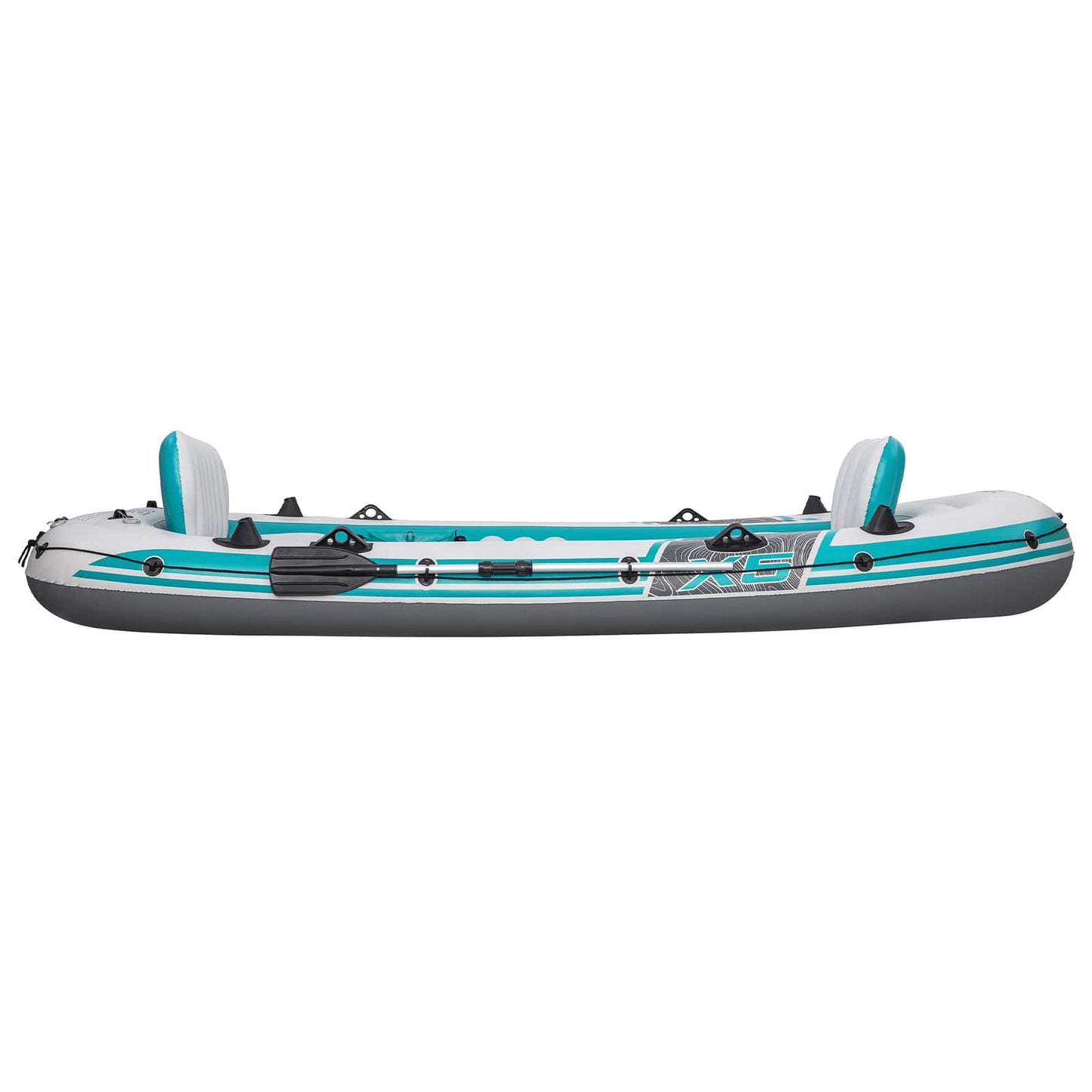 Inflatable Boat Grey and White 3.64 x 1.66 m PVC