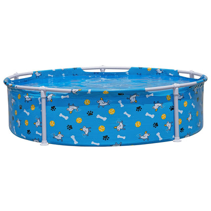Above Ground Pet Play Pool 122 x 30.5 cm Round for Blue