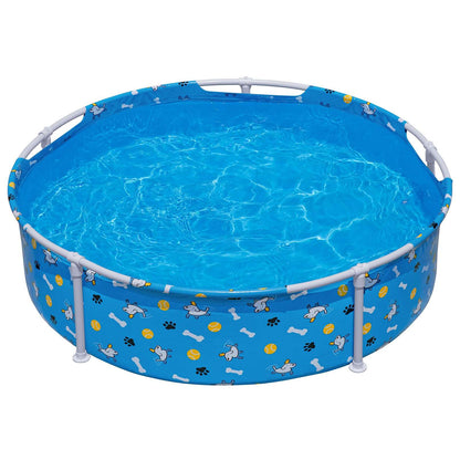 Above Ground Pet Play Pool 122 x 30.5 cm Round for Blue