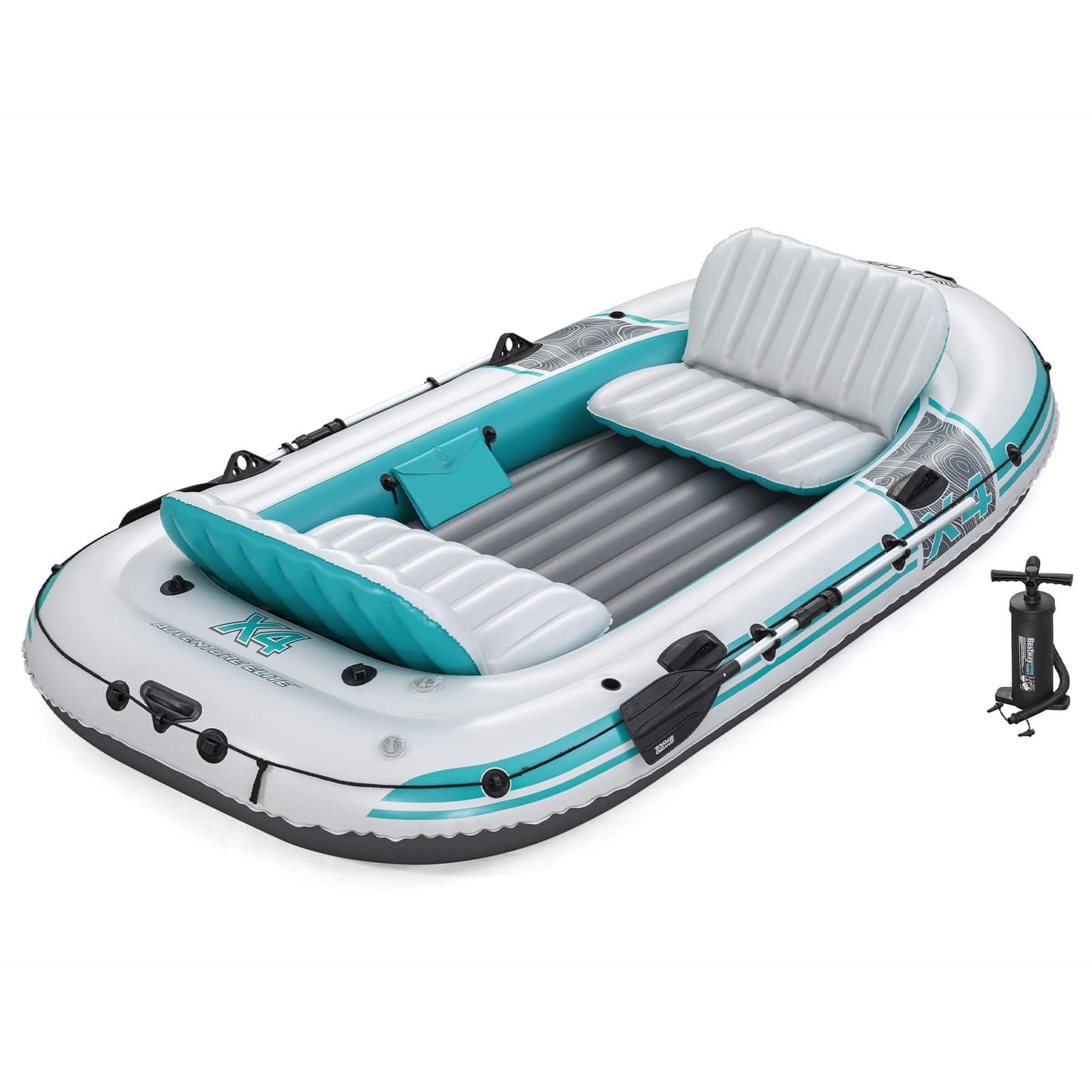 Inflatable Boat Grey and White 3.15 x 1.65 m PVC