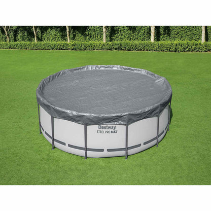 Pool Cover Ø3.66 m Round Polyester Grey