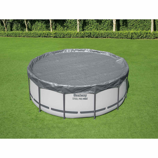 Pool Cover Ø3.66 m Round Polyester Grey