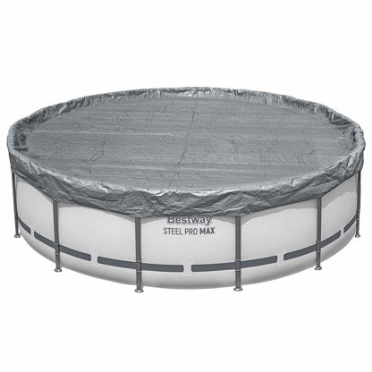 Pool Cover Ø4.57 m Round Polyester Grey