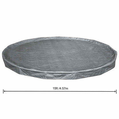 Pool Cover Ø4.57 m Round Polyester Grey