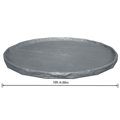Pool Cover Ø4.88 m Round Polyester Grey