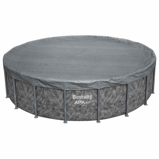 Pool Cover Ø5.49 m Round Polyester Grey