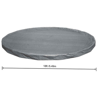Pool Cover Ø5.49 m Round Polyester Grey