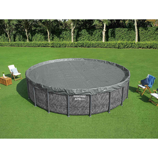Pool Cover Ø6.1 m Round Polyester Grey