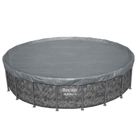 Pool Cover Ø6.1 m Round Polyester Grey