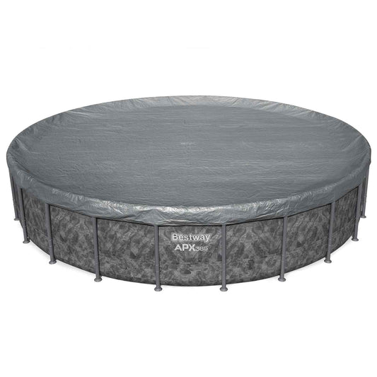 Pool Cover Ø6.71 m Round Polyester Grey