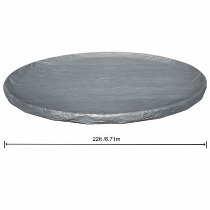 Pool Cover Ø6.71 m Round Polyester Grey