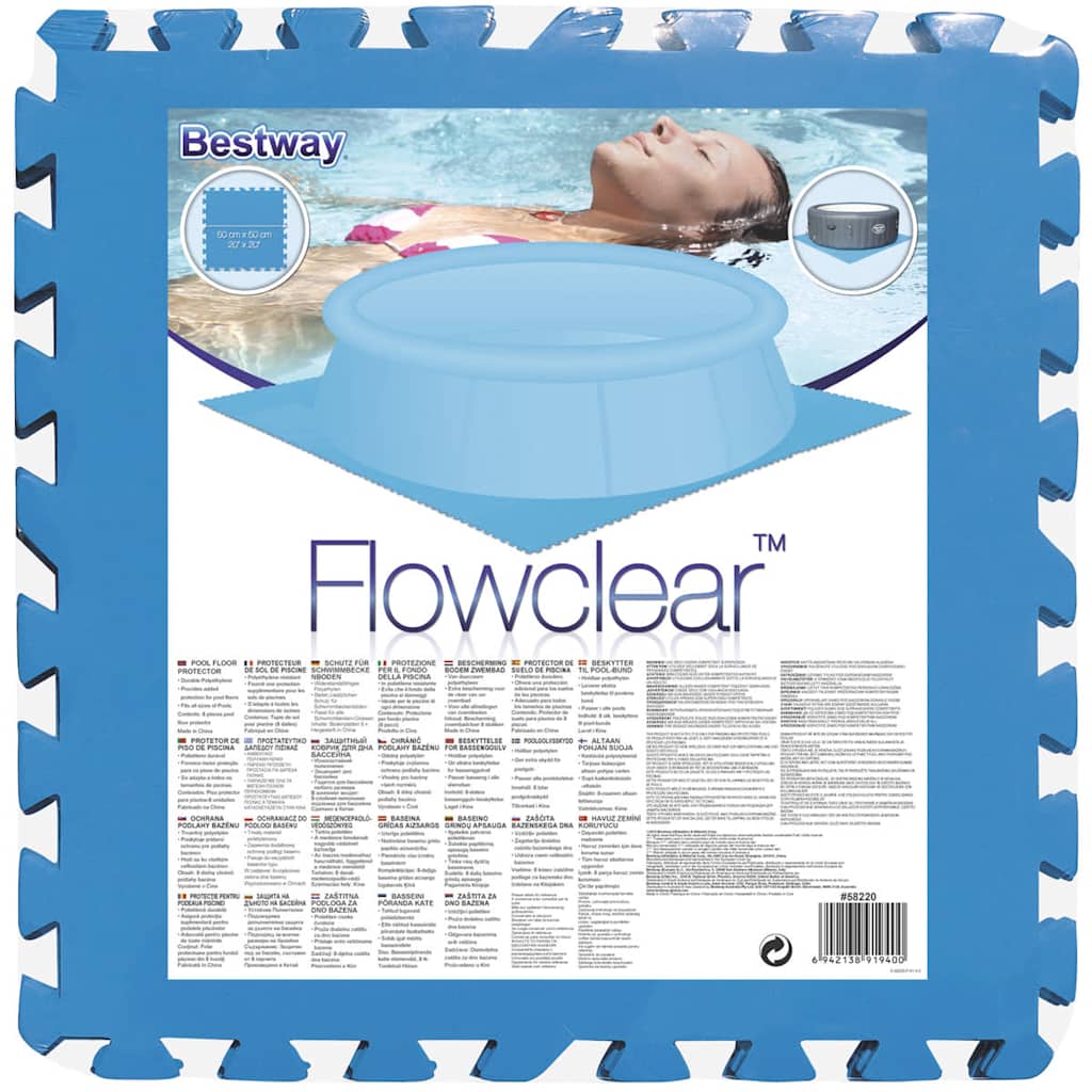 Pool Floor Protectors 8 pcs Blue 58220