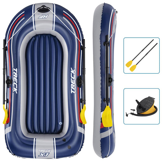 Hydro-Force Inflatable Boat with Pump and Oars Blue