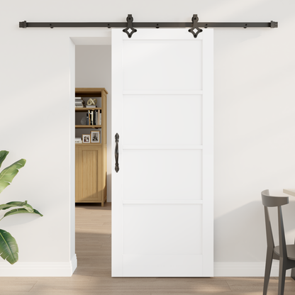 Sliding Door ORKDAL White 83 x 202 cm Solid Pine Wood