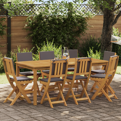 Garden Chair 8 pcs Dark Grey 38 x 46 x 85 cm Solid Acacia Wood