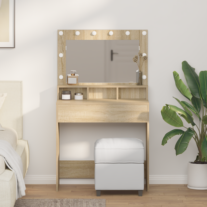 Dressing Table Sonoma Oak 75.5 x 41 x 135 cm Engineered Wood
