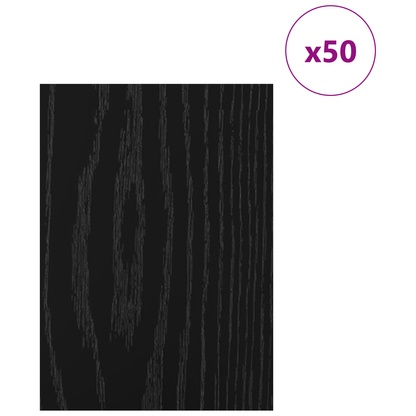 Decor Panels 50 pcs Black Oak 15 x 21 x 0.27 cm Engineered Wood