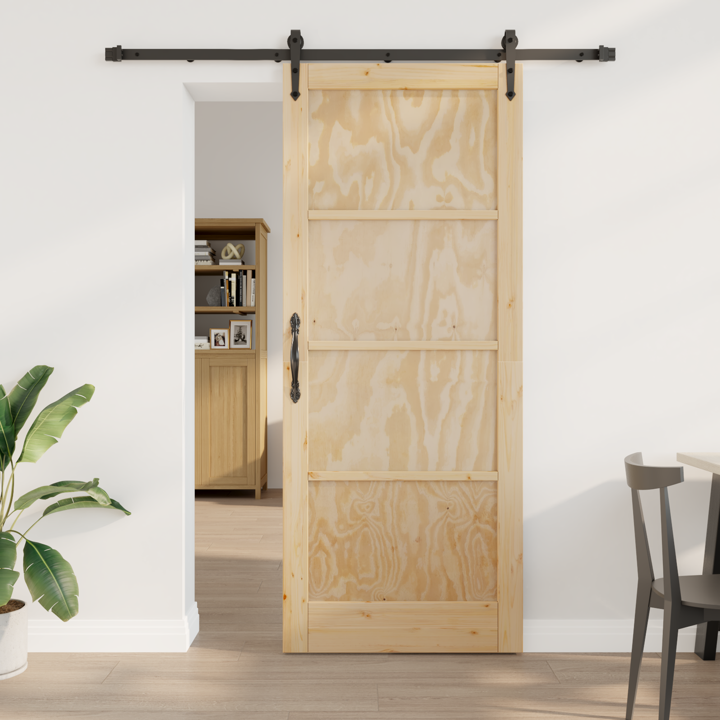 Sliding Door ORKDAL Natural and Black 86 x 211 cm