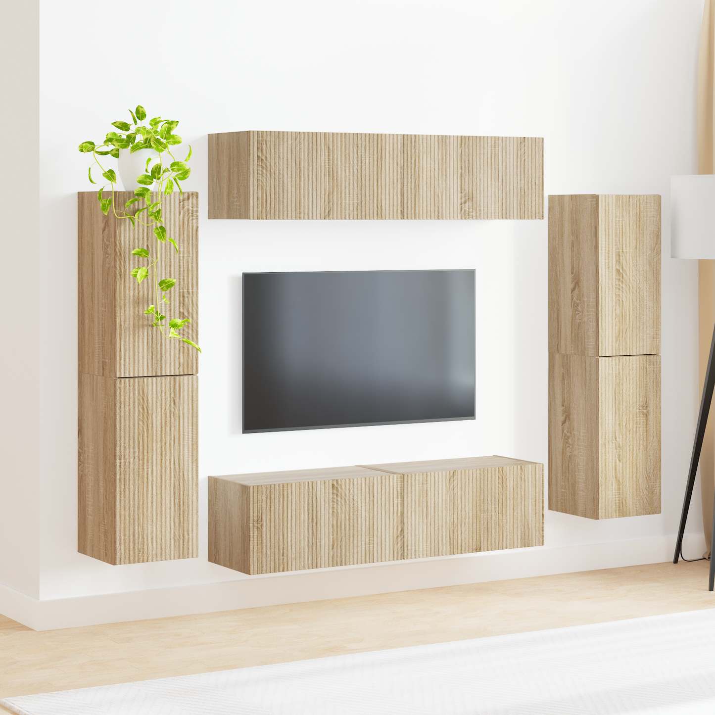 TV Cabinet Set 8 pcs Sonoma Oak Engineered Wood