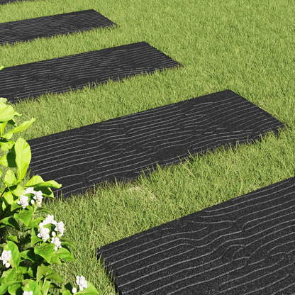 Stepping Stone 6 pcs Black 60.5 x 25 x 2 cm Rubber