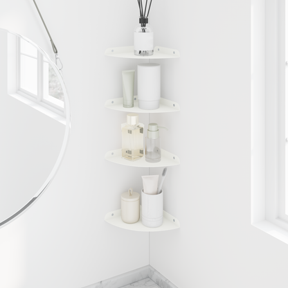 Floating Shelf with Shelf 4 pcs White 18 x 18 x 2 cm