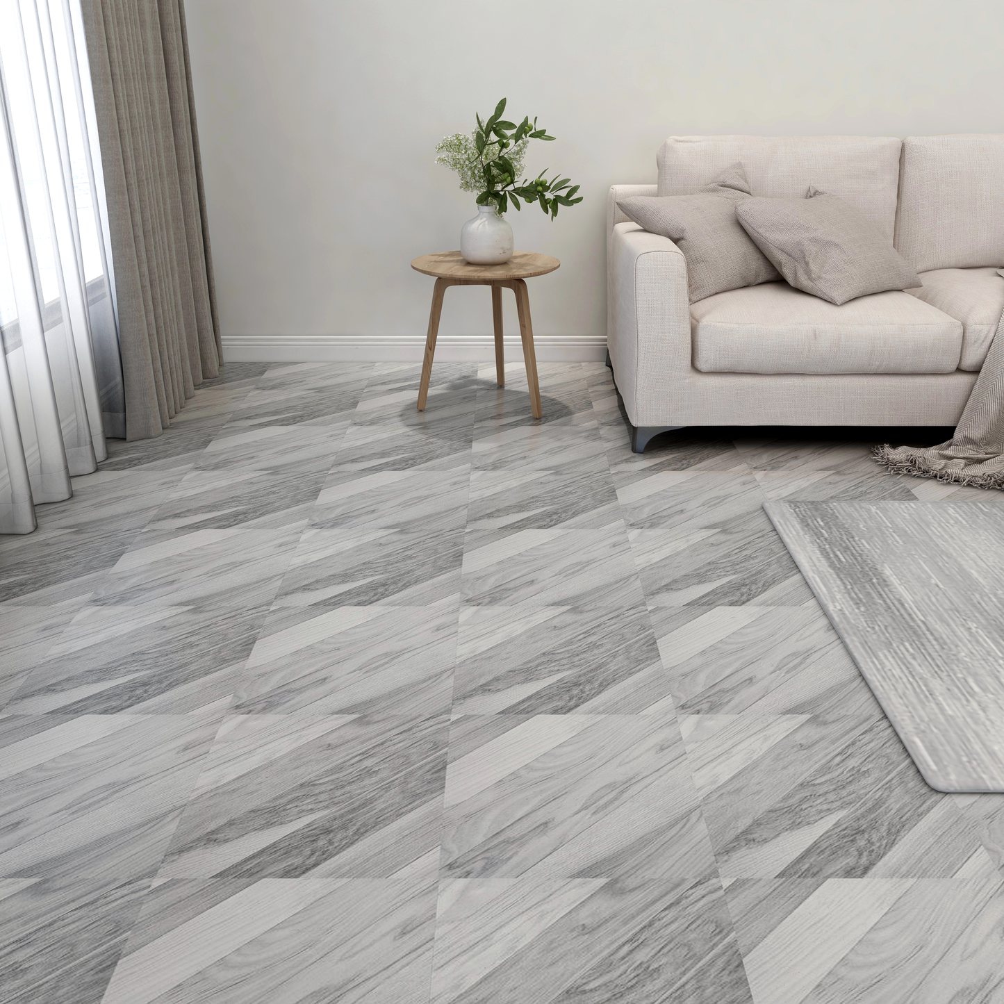 Flooring Planks 55 pcs Grey 5.11 m² PVC