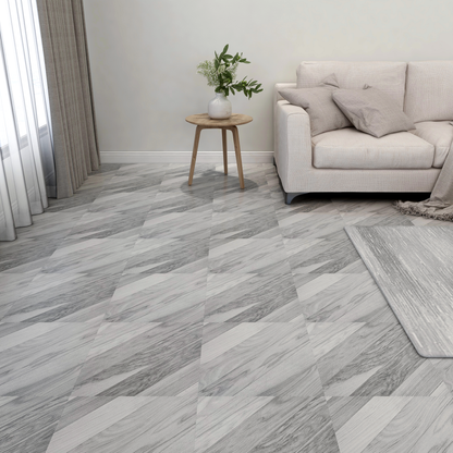 Flooring Planks 55 pcs Grey 5.11 m² PVC