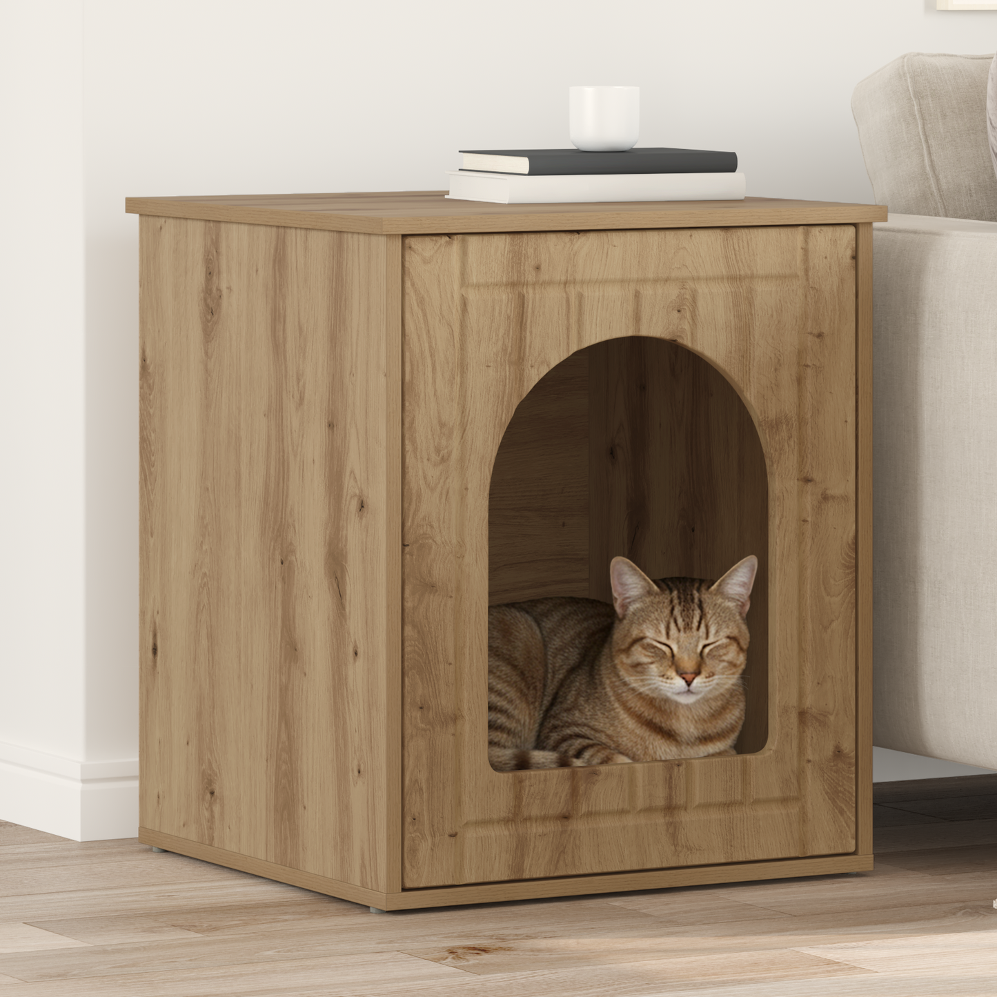 Cat House Artisian Oak 53 x 52 x 62 cm Engineered Wood