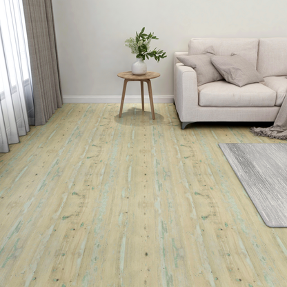 Flooring Planks 5.11 m² 55 pcs PVC White and Light Brown