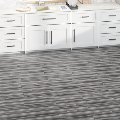 Flooring Planks 5.02 m² 36 pcs PVC Striped grey