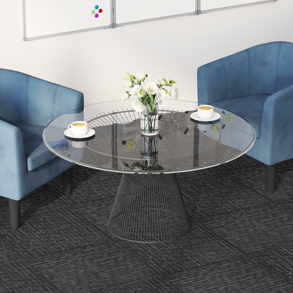 Carpet Tile Charcoal Grey 50 x 50 cm 4 pcs PP and Bitumen