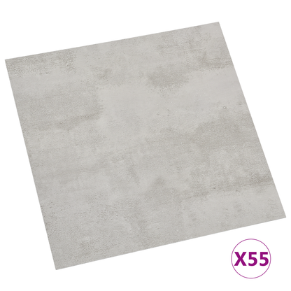 Flooring Planks 5.11 m² 55 pcs PVC Grey and Light Grey