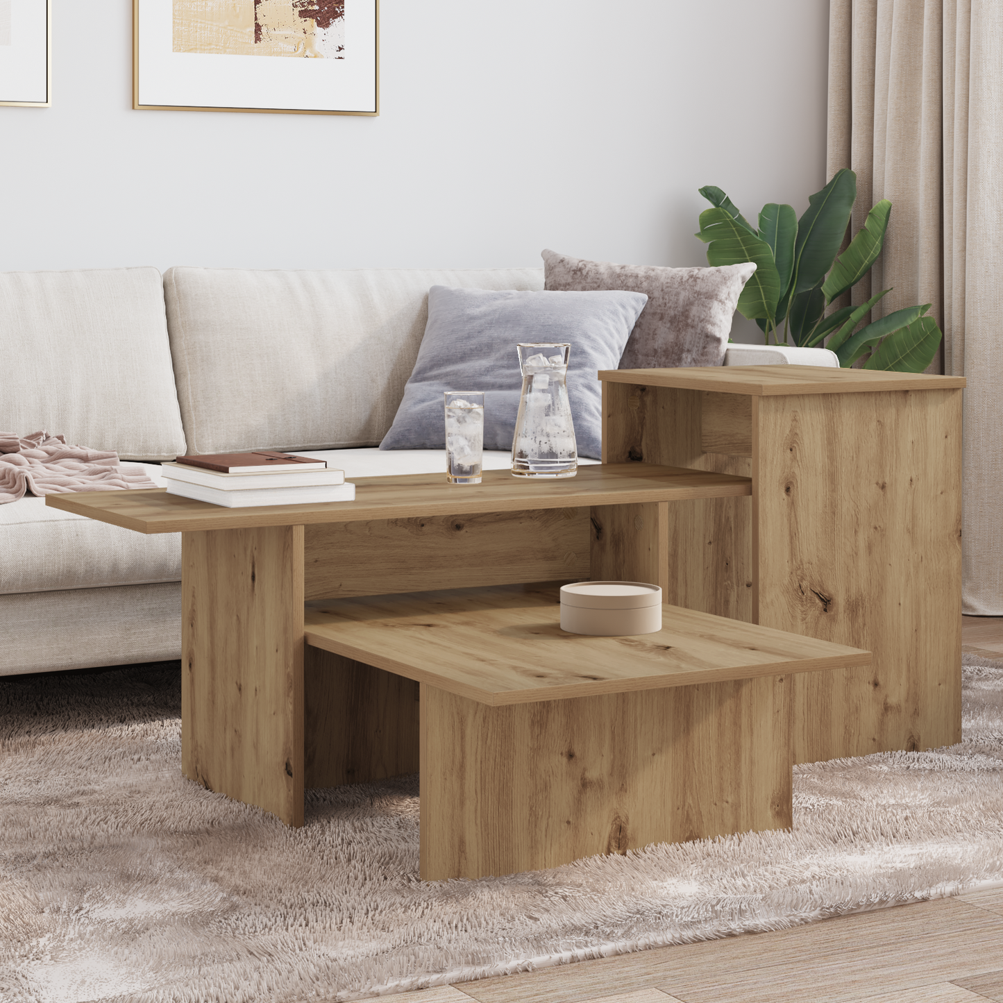 Console Table Artisan Oak 91.5 x 35 x 38.5 cm Engineered Wood