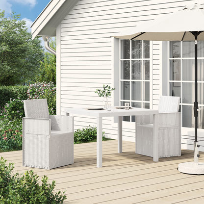 Garden Dining Chairs 2 pcs White PP