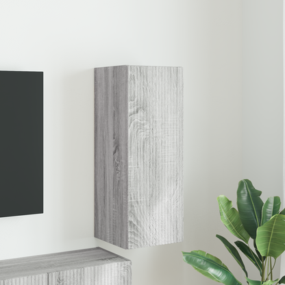 TV Wall Cabinet Grey Sonoma 30 x 31 x 80 cm Engineered Wood