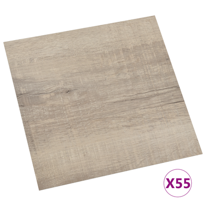 Flooring Planks 55 pcs Taupe 5.11 m² PVC