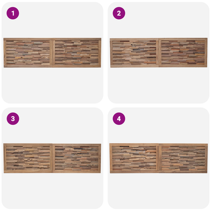 Bed Headboard Natural Solid Teak Wood