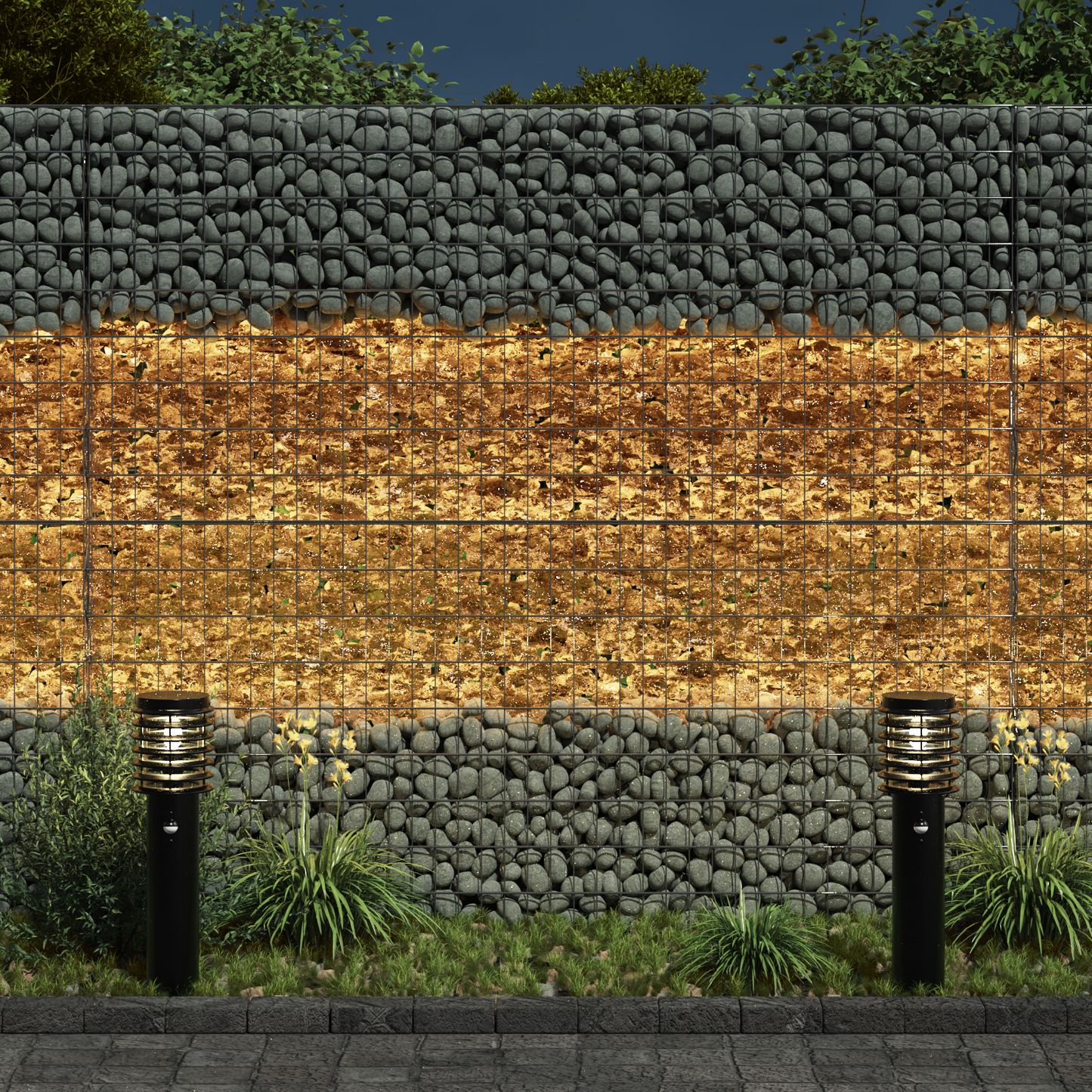 Garden Stones Brown 12 cm Glass