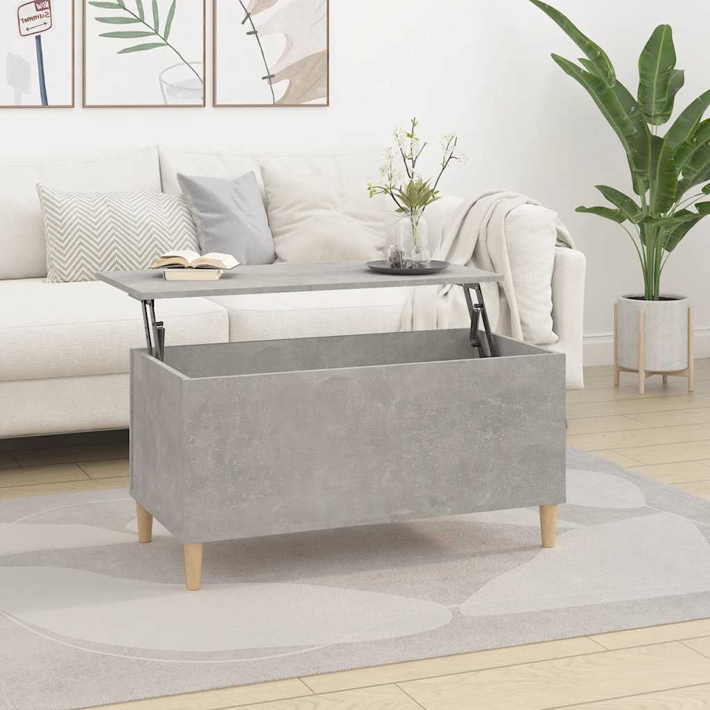 Coffee Table Concrete Grey 90x44,5x45 cm Engineered Wood
