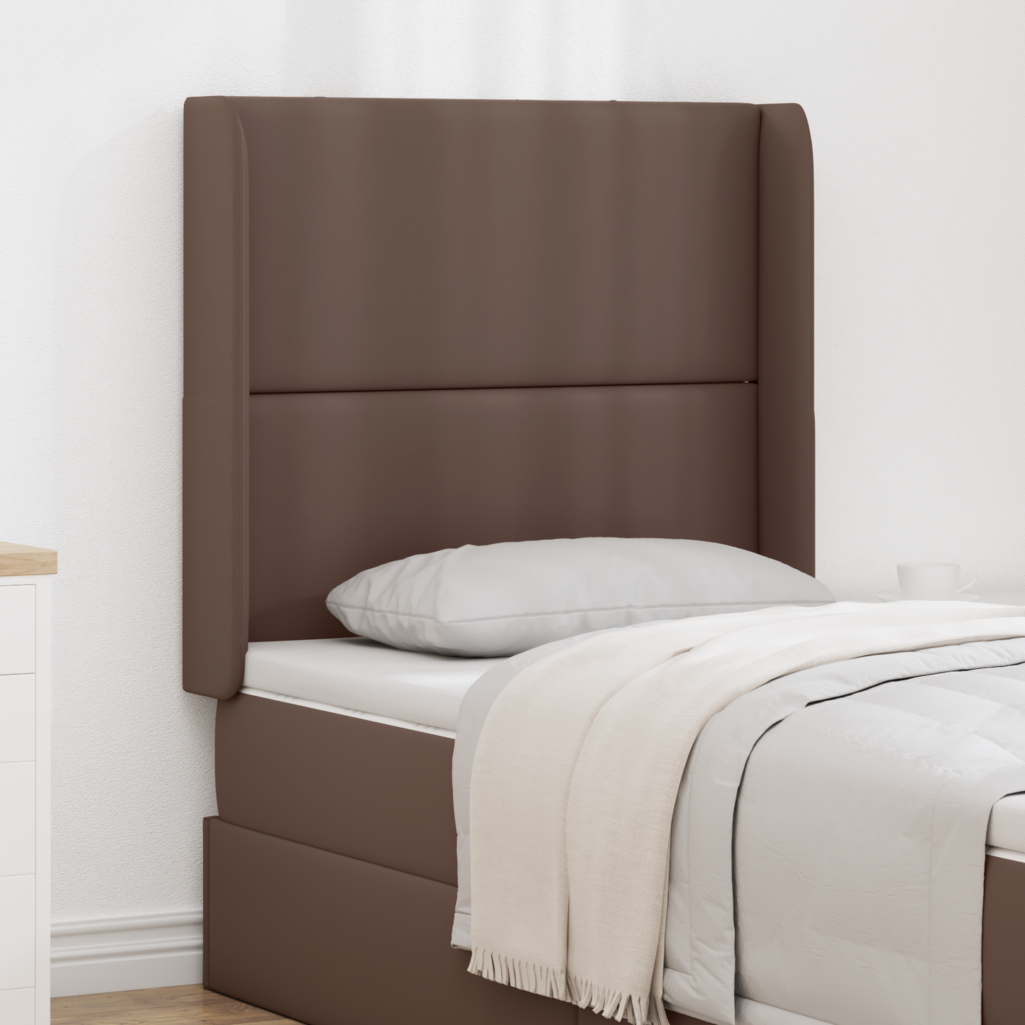 Headboard Ear Brown 80 x 16 x 4 cm PVC