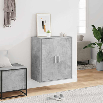 Shoe Cabinet Concrete Grey 60x35x70 cm Engineered Wood