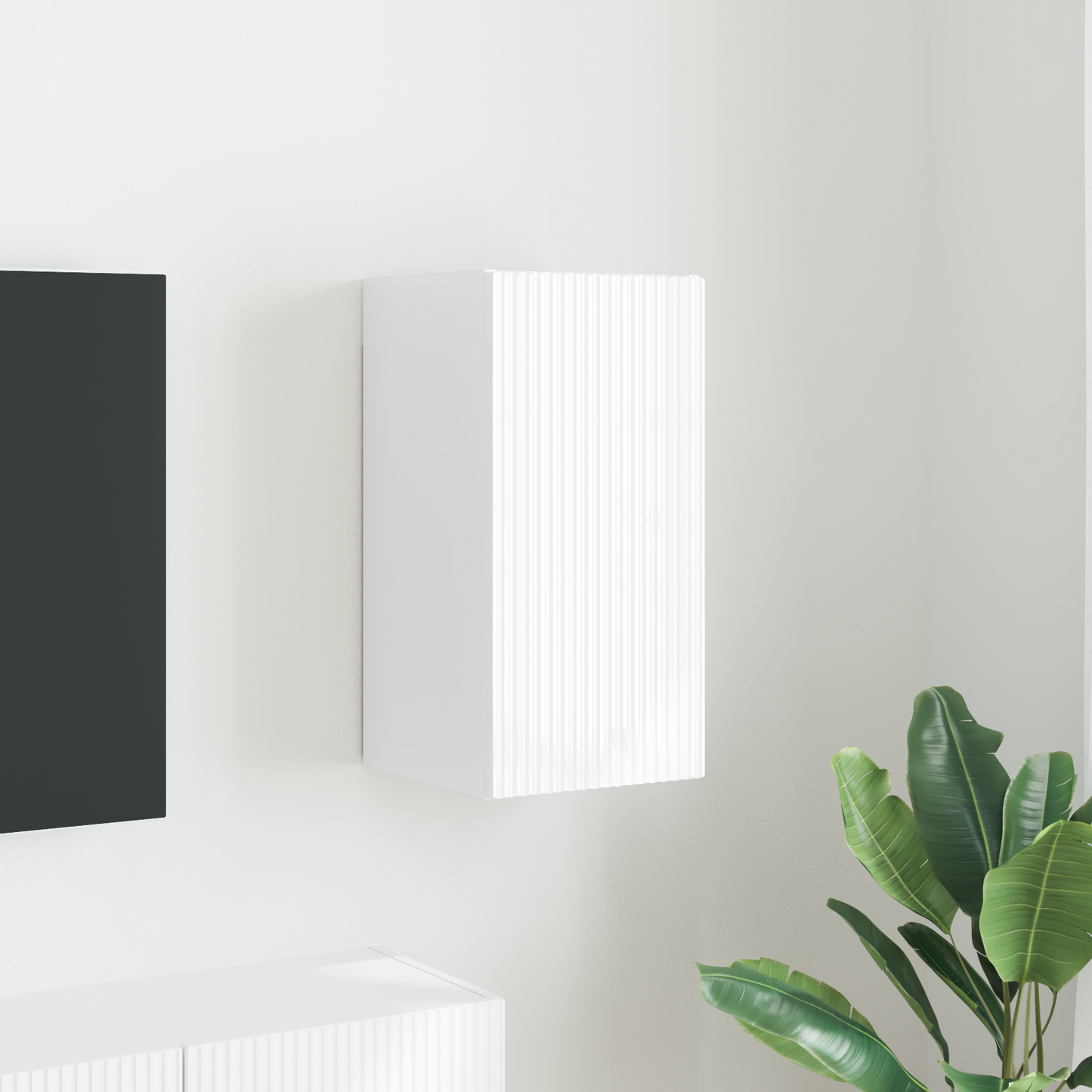 TV Wall Cabinet Gloss White 30 x 31 x 60 cm Engineered Wood