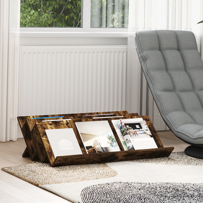 Magazine Rack Smoked Oak 90 x 53 x 28.5 cm Engineered Wood