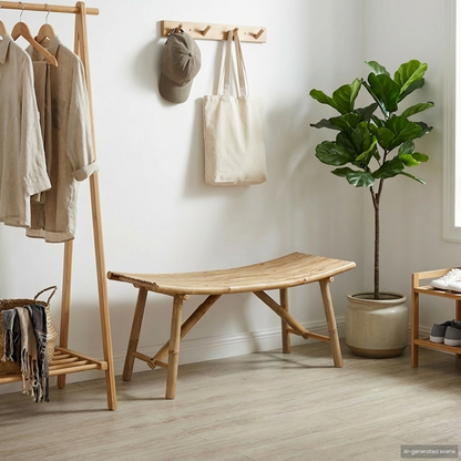 Garden Bench Natural 110 x 45 x 50 cm Bamboo