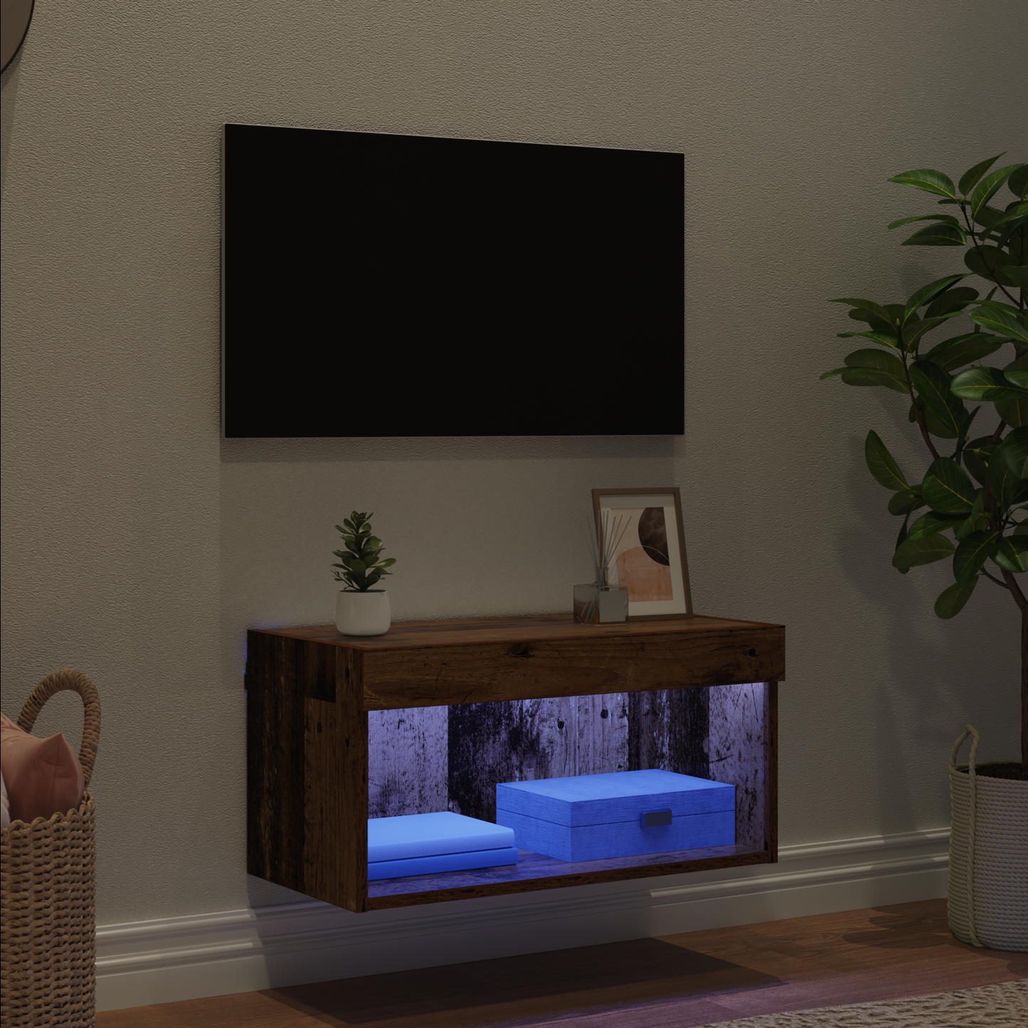 TV Cabinet Set Old Wood 60 x 30 x 30 cm Engineered Wood