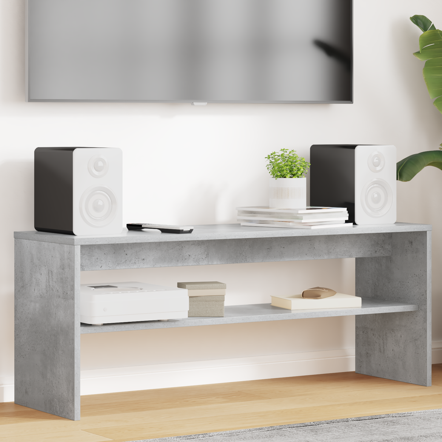 TV Cabinet Concrete Grey 100 x 30 x 40 cm Engineered Wood