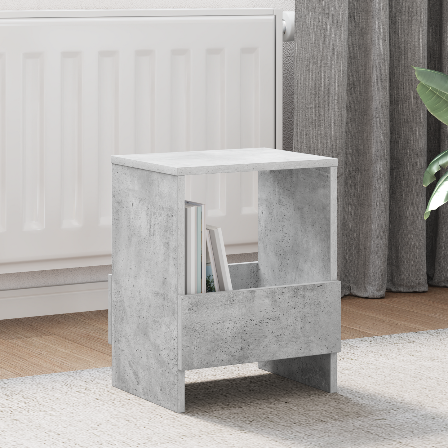Magazine Rack 2 pcs Concrete Grey 35 x 30 x 45 cm